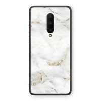 Thumbnail for OnePlus 7 Pro White Gold Marble θήκη από τη Smartfits με σχέδιο στο πίσω μέρος και μαύρο περίβλημα | Smartphone case with colorful back and black bezels by Smartfits