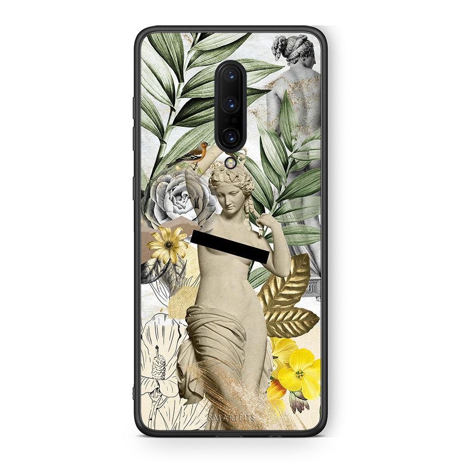 OnePlus 7 Pro Woman Statue θήκη από τη Smartfits με σχέδιο στο πίσω μέρος και μαύρο περίβλημα | Smartphone case with colorful back and black bezels by Smartfits