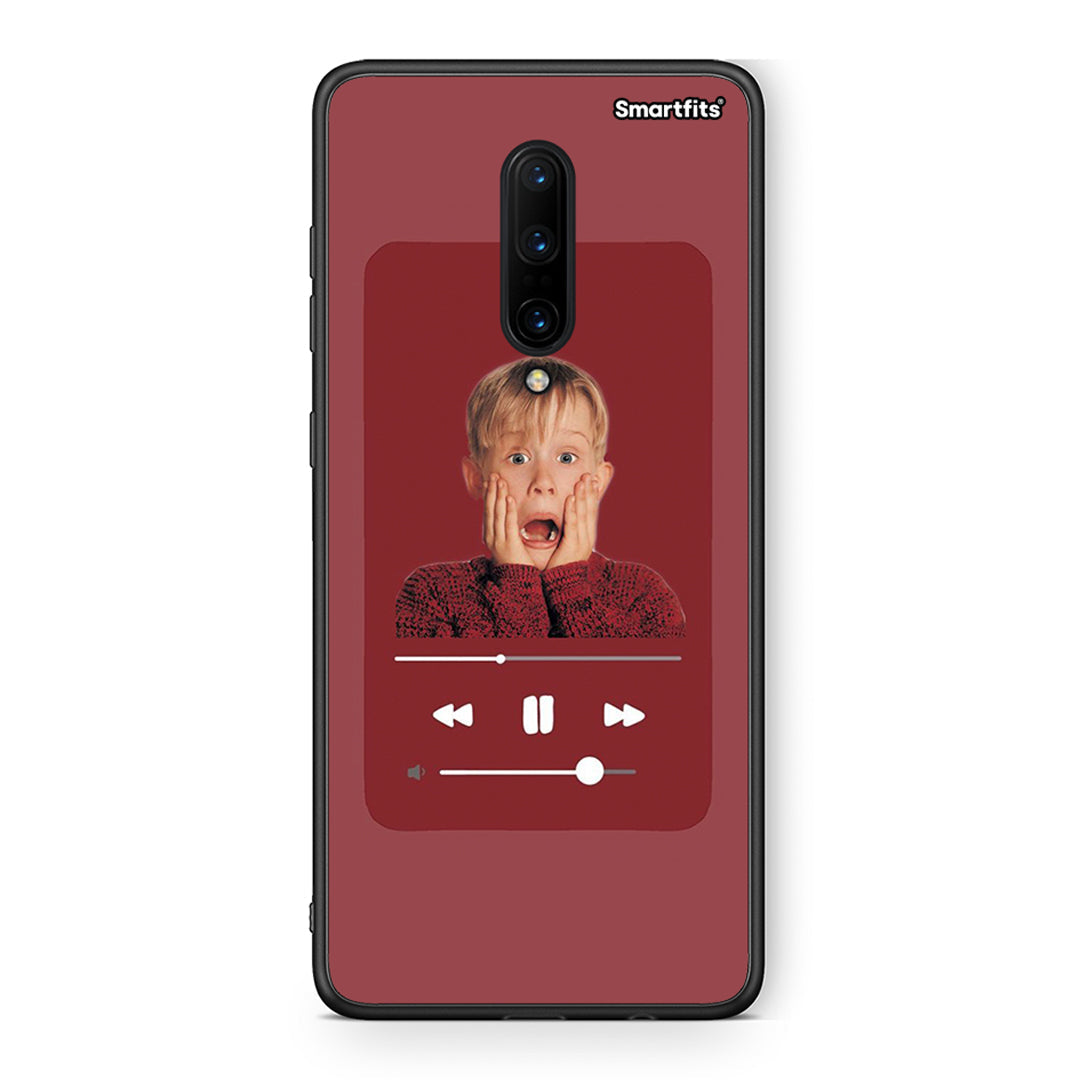 OnePlus 7 Pro Xmas Alone Music θήκη από τη Smartfits με σχέδιο στο πίσω μέρος και μαύρο περίβλημα | Smartphone case with colorful back and black bezels by Smartfits