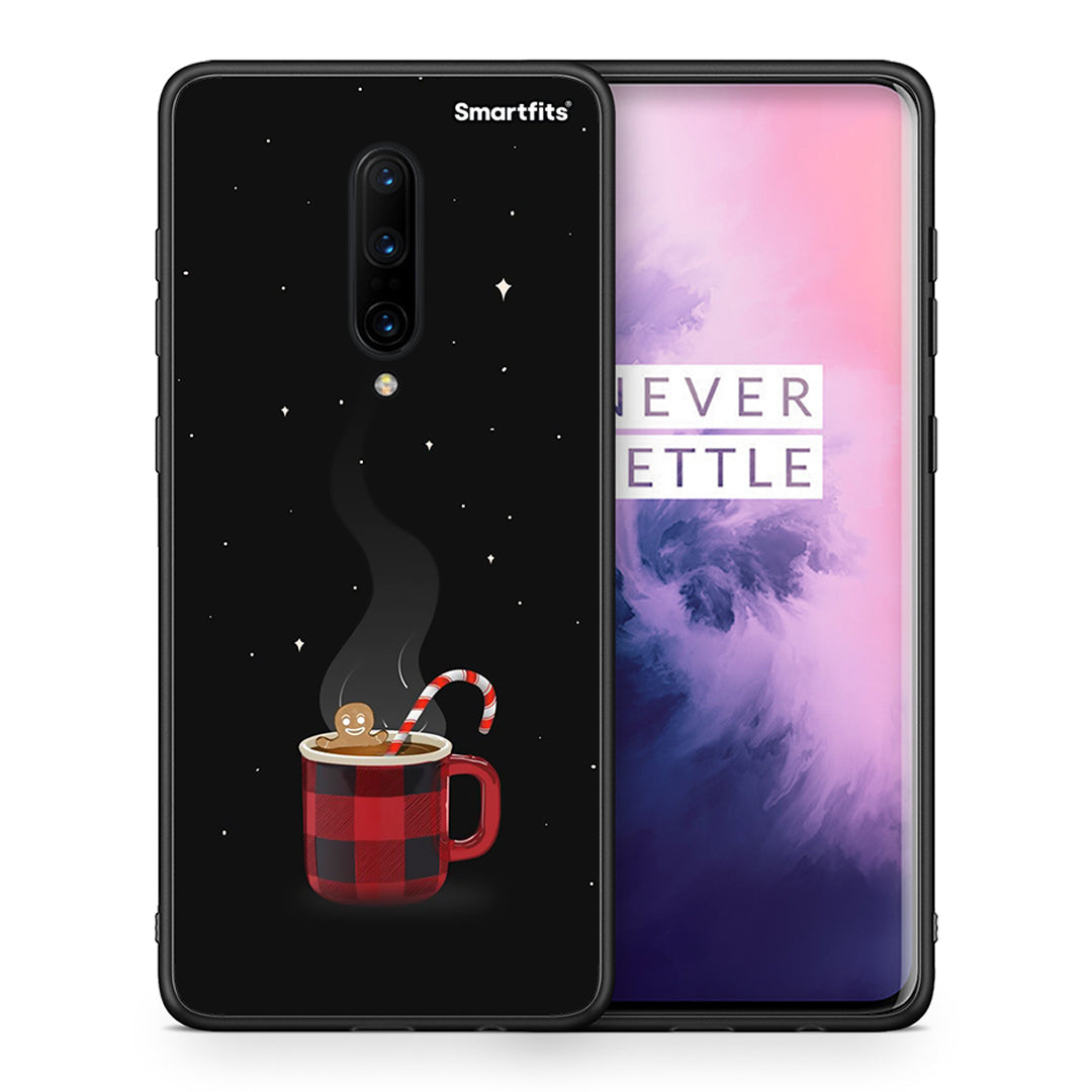 Θήκη OnePlus 7 Pro Xmas Bathing από τη Smartfits με σχέδιο στο πίσω μέρος και μαύρο περίβλημα | OnePlus 7 Pro Xmas Bathing case with colorful back and black bezels