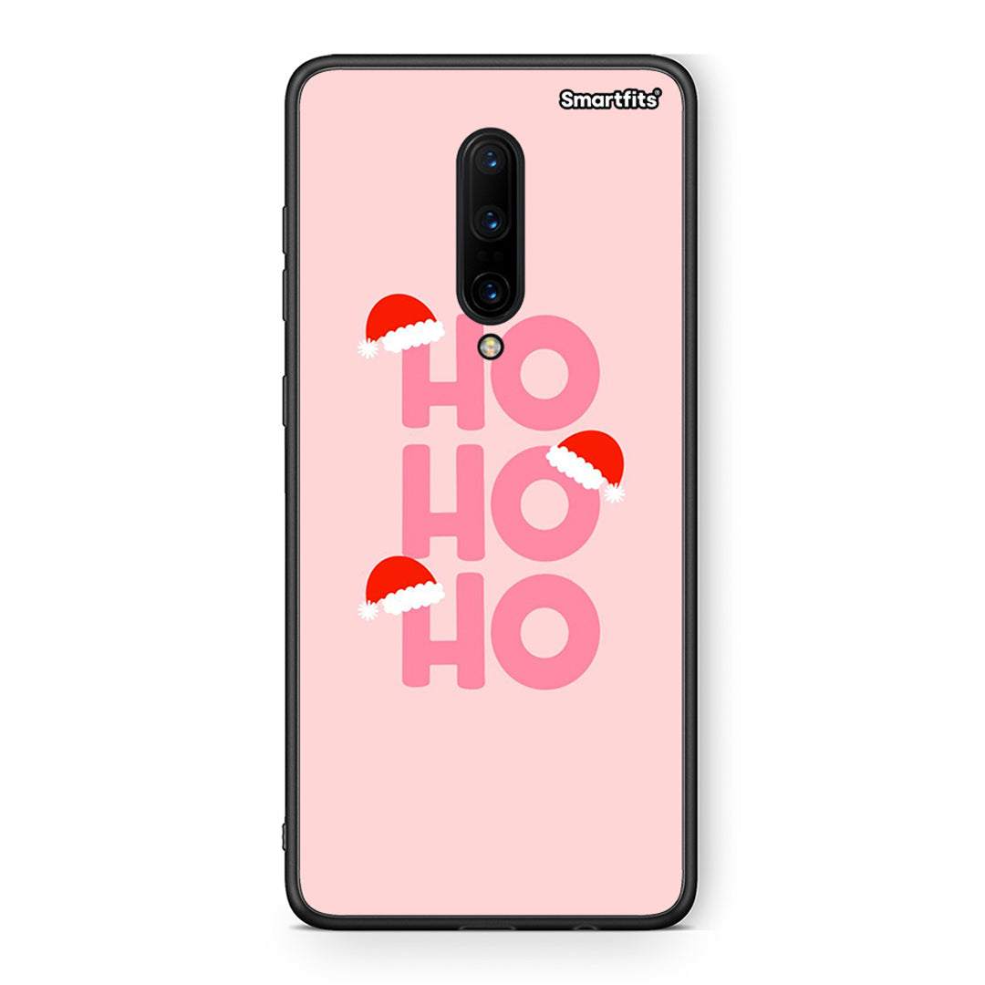 OnePlus 7 Pro Xmas Ho Ho Ho θήκη από τη Smartfits με σχέδιο στο πίσω μέρος και μαύρο περίβλημα | Smartphone case with colorful back and black bezels by Smartfits