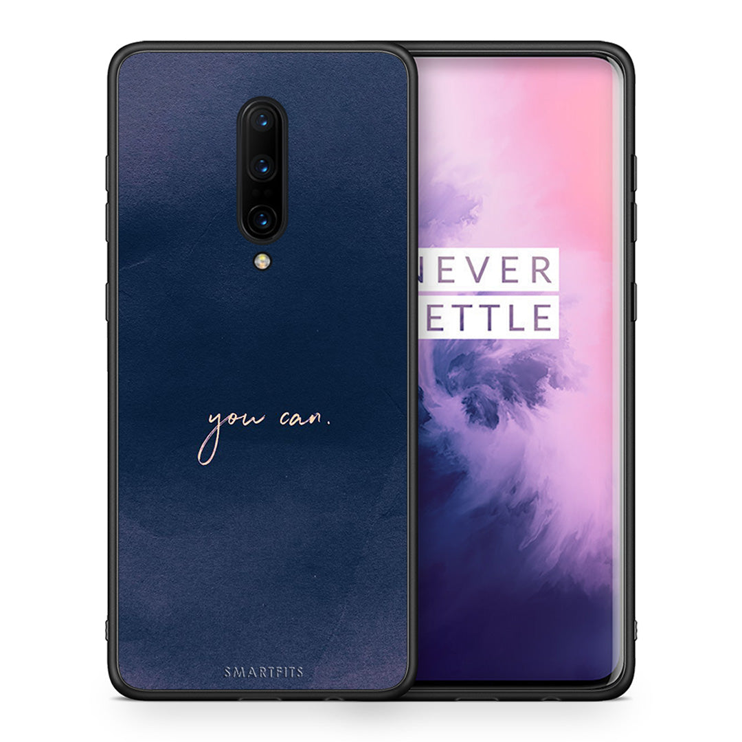 Θήκη OnePlus 7 Pro You Can από τη Smartfits με σχέδιο στο πίσω μέρος και μαύρο περίβλημα | OnePlus 7 Pro You Can case with colorful back and black bezels
