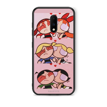 OnePlus 7 Puff Love Θήκη Αγίου Βαλεντίνου από τη Smartfits με σχέδιο στο πίσω μέρος και μαύρο περίβλημα | Smartphone case with colorful back and black bezels by Smartfits