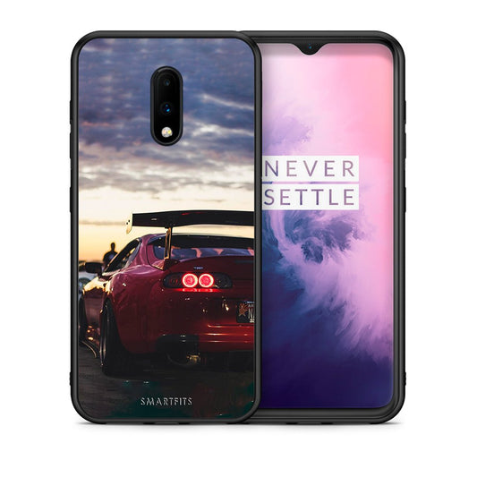 Θήκη OnePlus 7 Racing Supra από τη Smartfits με σχέδιο στο πίσω μέρος και μαύρο περίβλημα | OnePlus 7 Racing Supra case with colorful back and black bezels