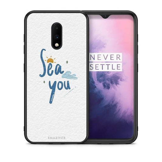 Θήκη OnePlus 7 Sea You από τη Smartfits με σχέδιο στο πίσω μέρος και μαύρο περίβλημα | OnePlus 7 Sea You case with colorful back and black bezels