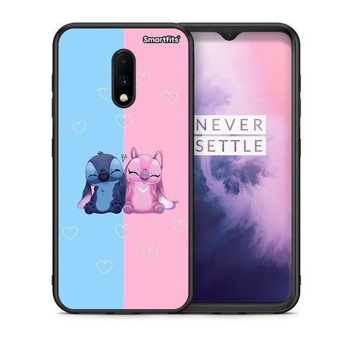 Θήκη OnePlus 7 Stitch And Angel από τη Smartfits με σχέδιο στο πίσω μέρος και μαύρο περίβλημα | OnePlus 7 Stitch And Angel case with colorful back and black bezels