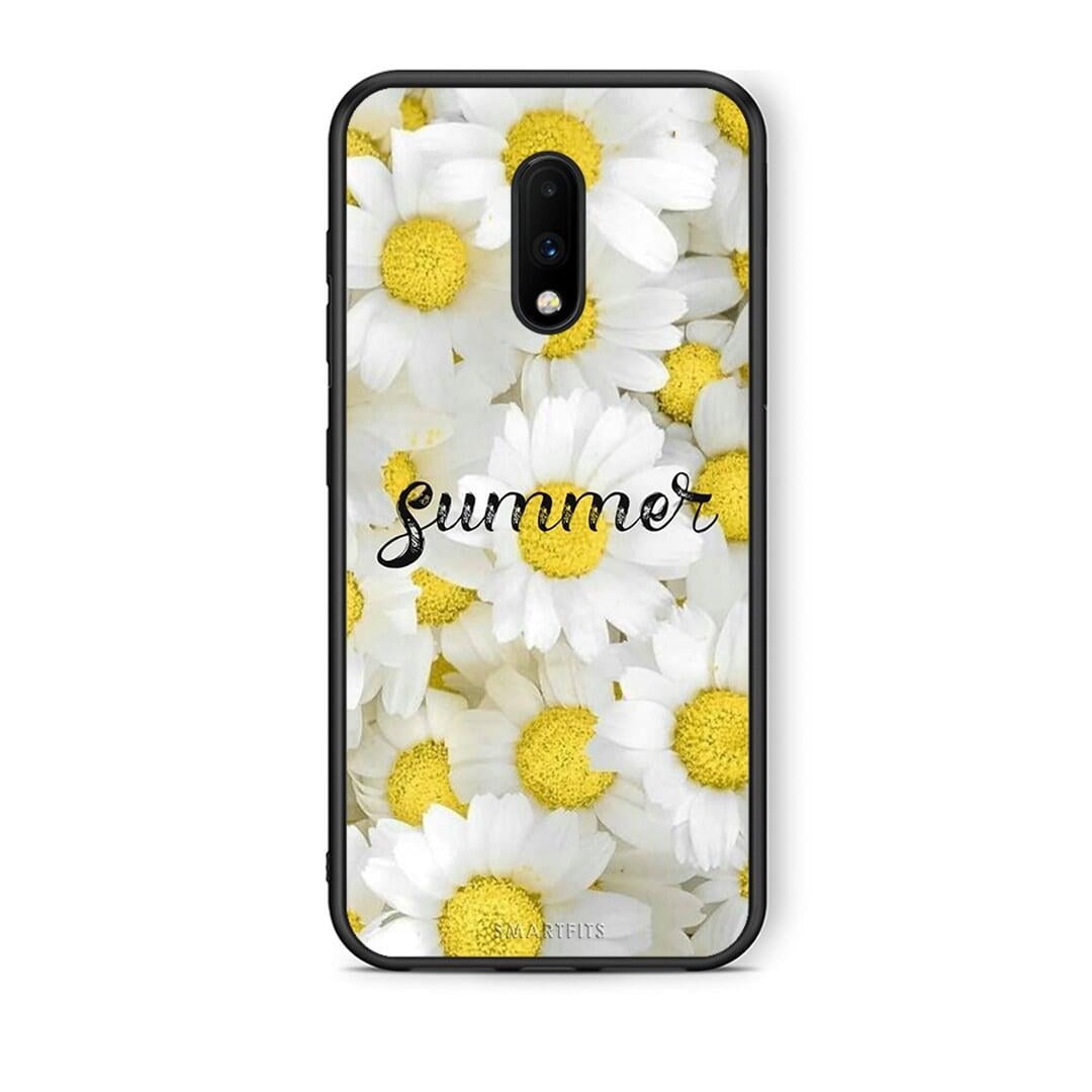 OnePlus 7 Summer Daisies Θήκη από τη Smartfits με σχέδιο στο πίσω μέρος και μαύρο περίβλημα | Smartphone case with colorful back and black bezels by Smartfits