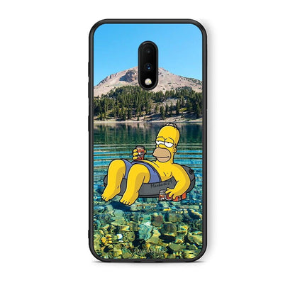 OnePlus 7 Summer Happiness Θήκη από τη Smartfits με σχέδιο στο πίσω μέρος και μαύρο περίβλημα | Smartphone case with colorful back and black bezels by Smartfits