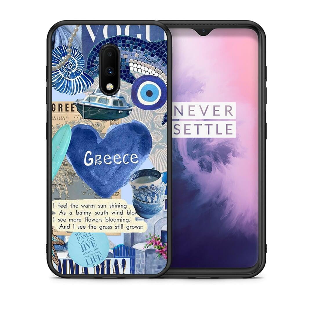 Θήκη OnePlus 7 Summer In Greece από τη Smartfits με σχέδιο στο πίσω μέρος και μαύρο περίβλημα | OnePlus 7 Summer In Greece case with colorful back and black bezels