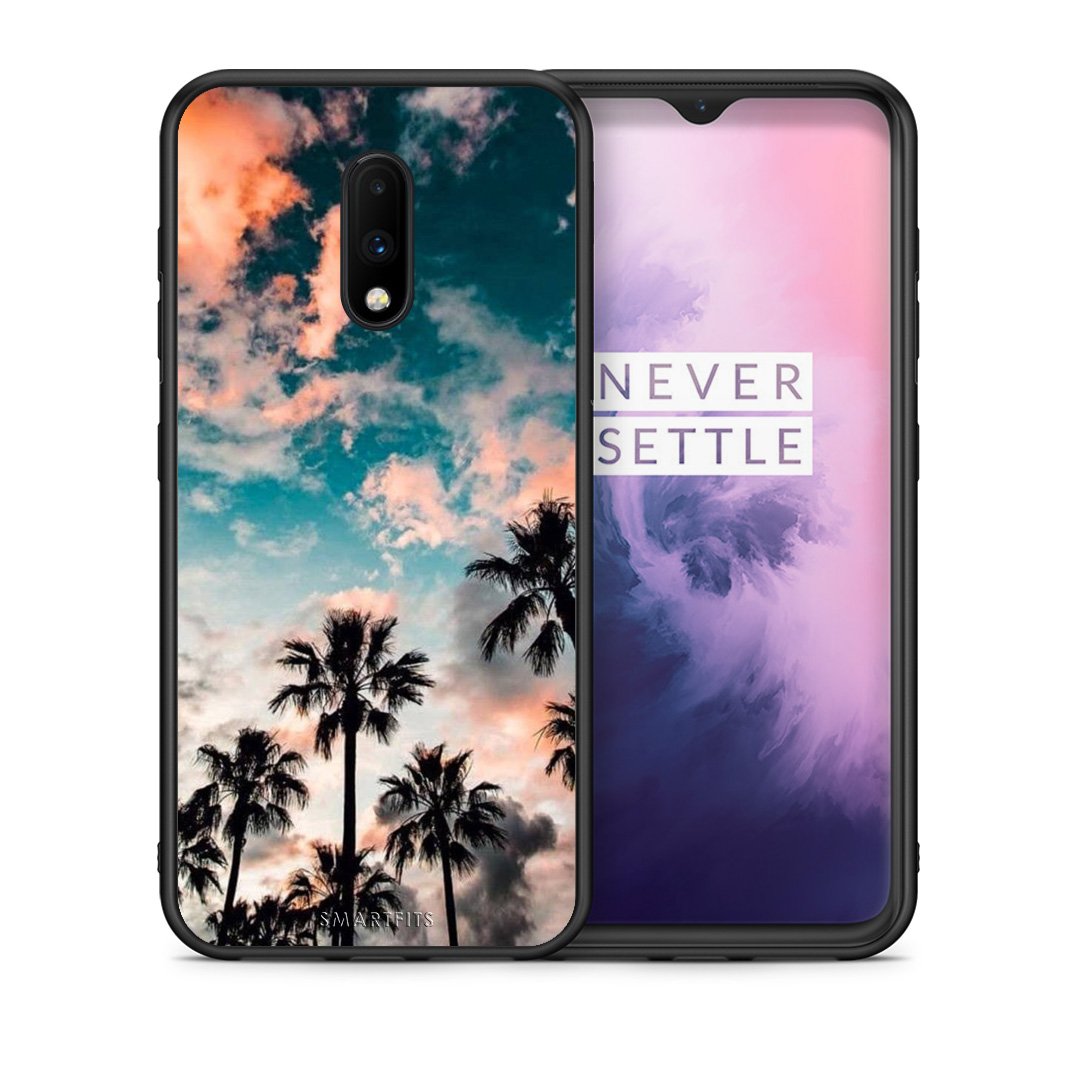 Θήκη OnePlus 7 Sky Summer από τη Smartfits με σχέδιο στο πίσω μέρος και μαύρο περίβλημα | OnePlus 7 Sky Summer case with colorful back and black bezels