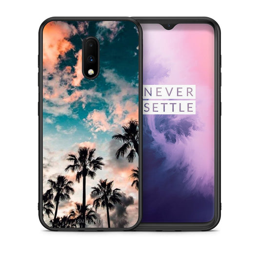 Θήκη OnePlus 7 Sky Summer από τη Smartfits με σχέδιο στο πίσω μέρος και μαύρο περίβλημα | OnePlus 7 Sky Summer case with colorful back and black bezels