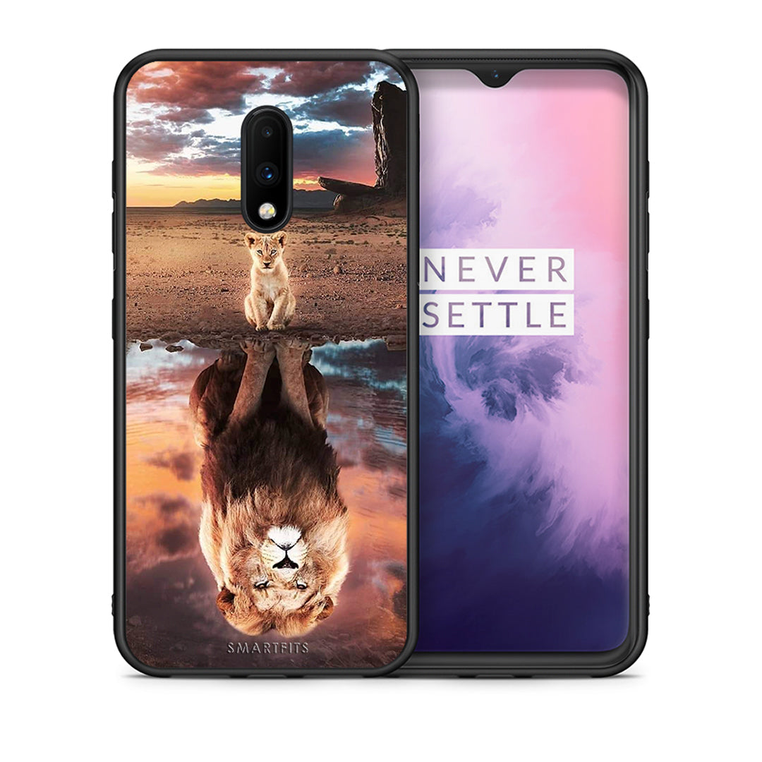 Θήκη Αγίου Βαλεντίνου OnePlus 7 Sunset Dreams από τη Smartfits με σχέδιο στο πίσω μέρος και μαύρο περίβλημα | OnePlus 7 Sunset Dreams case with colorful back and black bezels