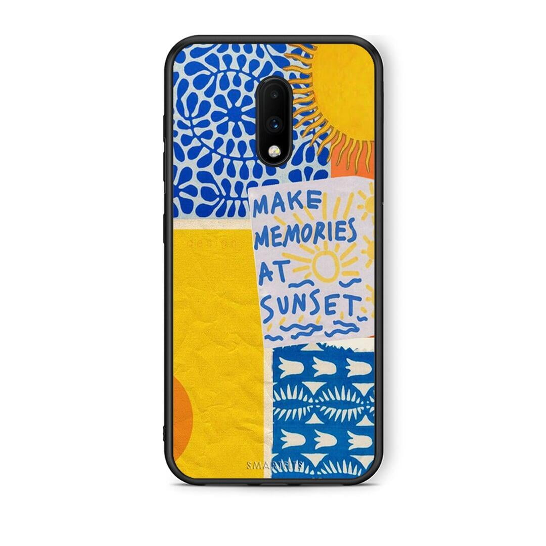 OnePlus 7 Sunset Memories Θήκη από τη Smartfits με σχέδιο στο πίσω μέρος και μαύρο περίβλημα | Smartphone case with colorful back and black bezels by Smartfits