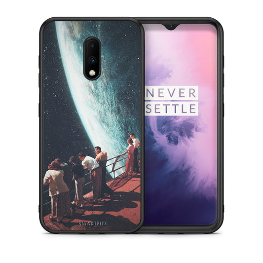 Θήκη OnePlus 7 Surreal View από τη Smartfits με σχέδιο στο πίσω μέρος και μαύρο περίβλημα | OnePlus 7 Surreal View case with colorful back and black bezels