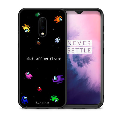 Θήκη OnePlus 7 AFK Text από τη Smartfits με σχέδιο στο πίσω μέρος και μαύρο περίβλημα | OnePlus 7 AFK Text case with colorful back and black bezels