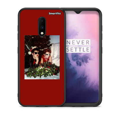 Θήκη OnePlus 7 Waiting For Xmas από τη Smartfits με σχέδιο στο πίσω μέρος και μαύρο περίβλημα | OnePlus 7 Waiting For Xmas case with colorful back and black bezels