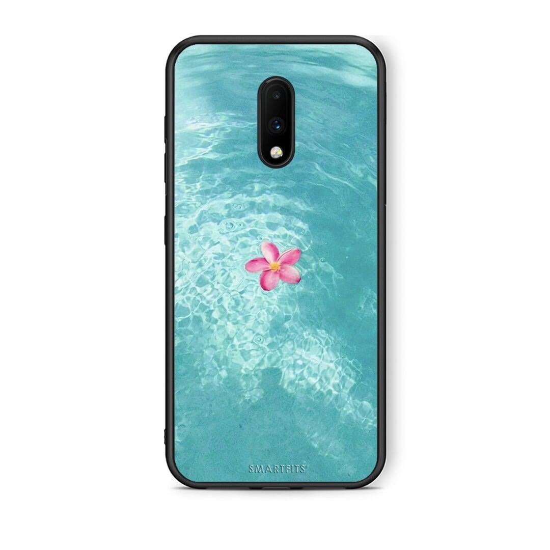 OnePlus 7 Water Flower Θήκη από τη Smartfits με σχέδιο στο πίσω μέρος και μαύρο περίβλημα | Smartphone case with colorful back and black bezels by Smartfits