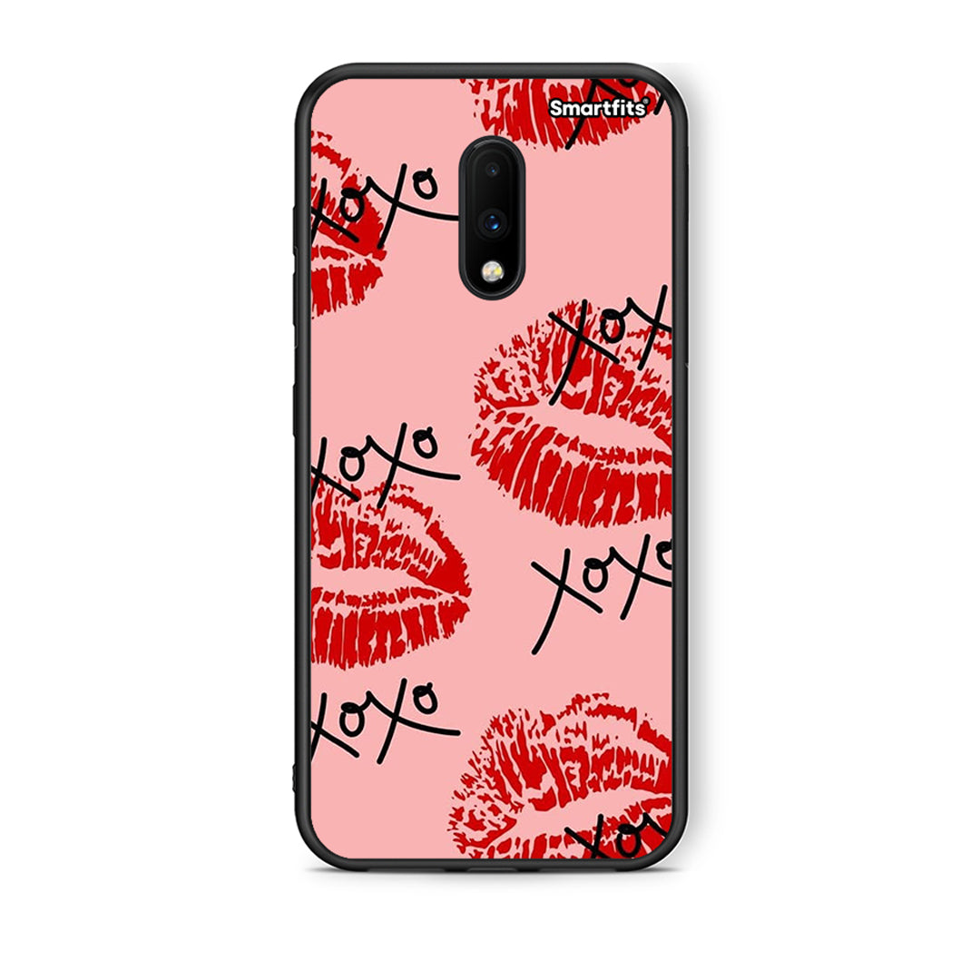 OnePlus 7 XOXO Lips θήκη από τη Smartfits με σχέδιο στο πίσω μέρος και μαύρο περίβλημα | Smartphone case with colorful back and black bezels by Smartfits