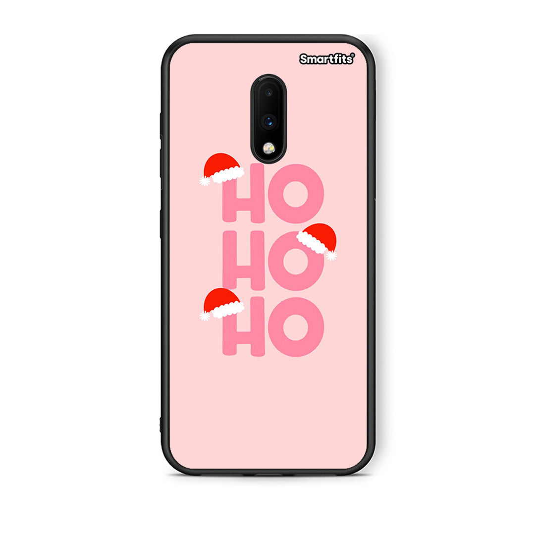 OnePlus 7 Xmas Ho Ho Ho θήκη από τη Smartfits με σχέδιο στο πίσω μέρος και μαύρο περίβλημα | Smartphone case with colorful back and black bezels by Smartfits