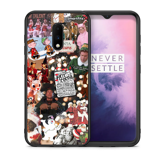 Θήκη OnePlus 7 Xmas Movies από τη Smartfits με σχέδιο στο πίσω μέρος και μαύρο περίβλημα | OnePlus 7 Xmas Movies case with colorful back and black bezels