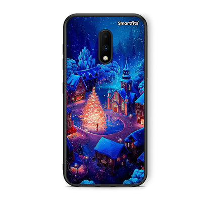 OnePlus 7 Xmas Village θήκη από τη Smartfits με σχέδιο στο πίσω μέρος και μαύρο περίβλημα | Smartphone case with colorful back and black bezels by Smartfits