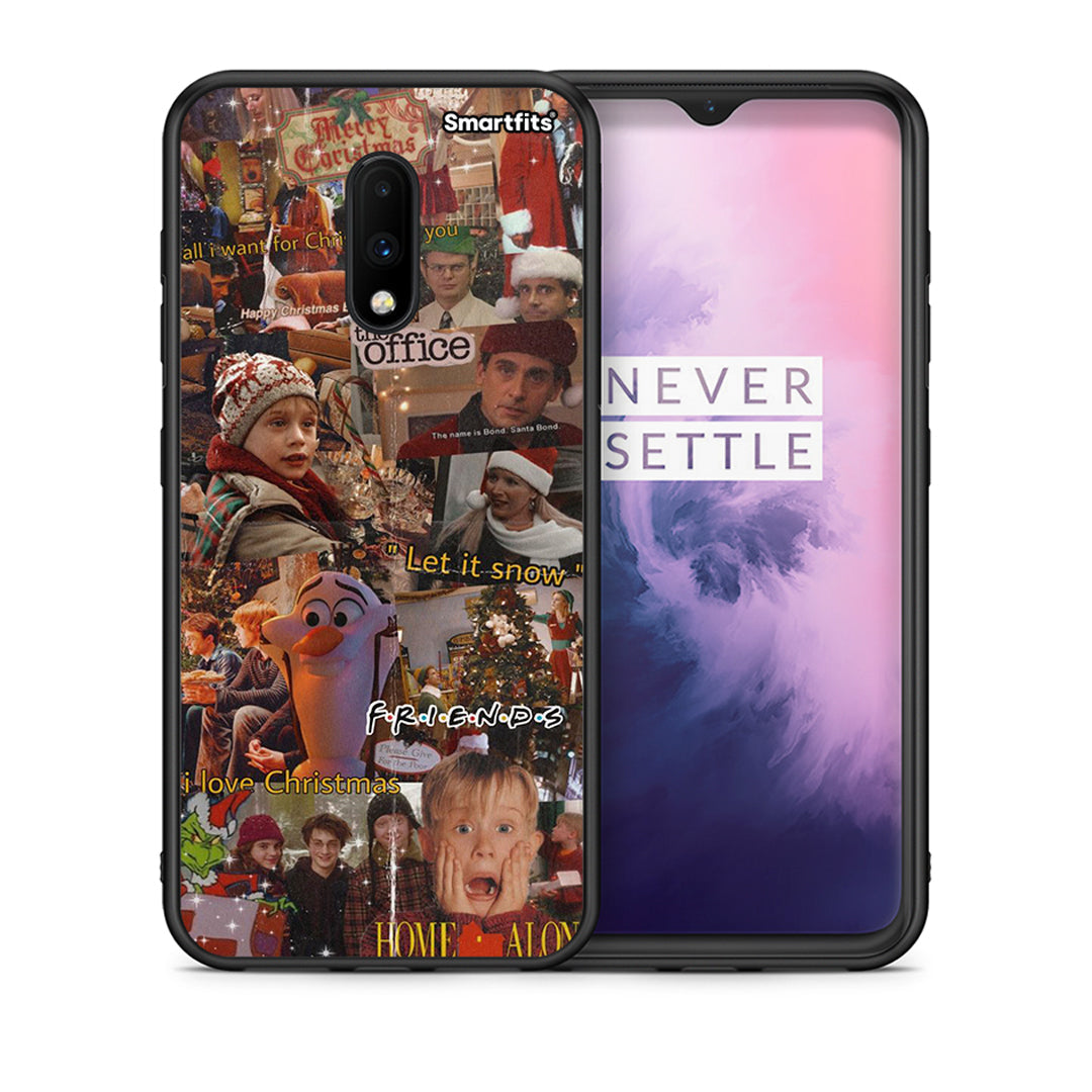 Θήκη OnePlus 7 Xmas Wishes από τη Smartfits με σχέδιο στο πίσω μέρος και μαύρο περίβλημα | OnePlus 7 Xmas Wishes case with colorful back and black bezels