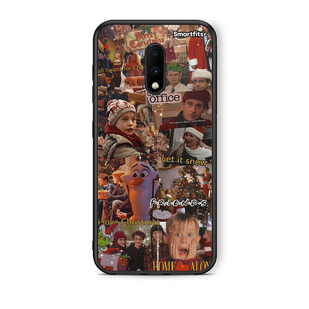 OnePlus 7 Xmas Wishes θήκη από τη Smartfits με σχέδιο στο πίσω μέρος και μαύρο περίβλημα | Smartphone case with colorful back and black bezels by Smartfits