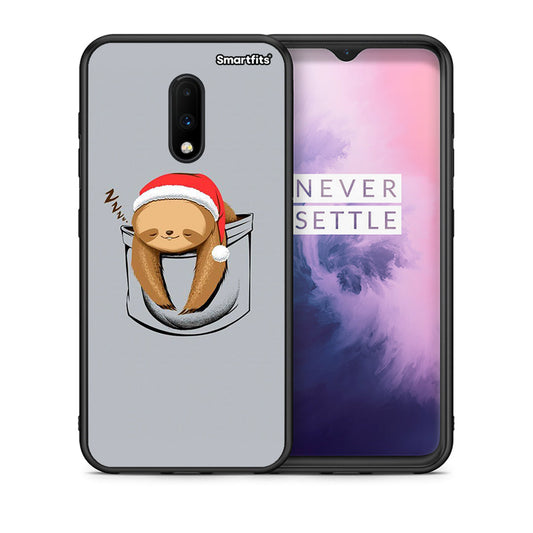 Θήκη OnePlus 7 Xmas Zzzz από τη Smartfits με σχέδιο στο πίσω μέρος και μαύρο περίβλημα | OnePlus 7 Xmas Zzzz case with colorful back and black bezels