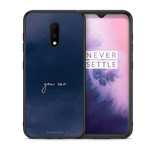 Θήκη OnePlus 7 You Can από τη Smartfits με σχέδιο στο πίσω μέρος και μαύρο περίβλημα | OnePlus 7 You Can case with colorful back and black bezels