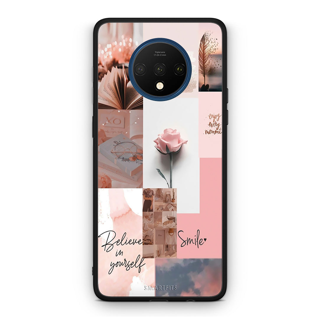 OnePlus 7T Aesthetic Collage θήκη από τη Smartfits με σχέδιο στο πίσω μέρος και μαύρο περίβλημα | Smartphone case with colorful back and black bezels by Smartfits