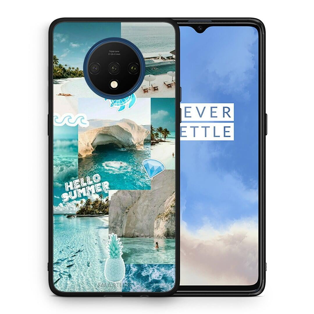 Θήκη OnePlus 7T Aesthetic Summer από τη Smartfits με σχέδιο στο πίσω μέρος και μαύρο περίβλημα | OnePlus 7T Aesthetic Summer case with colorful back and black bezels