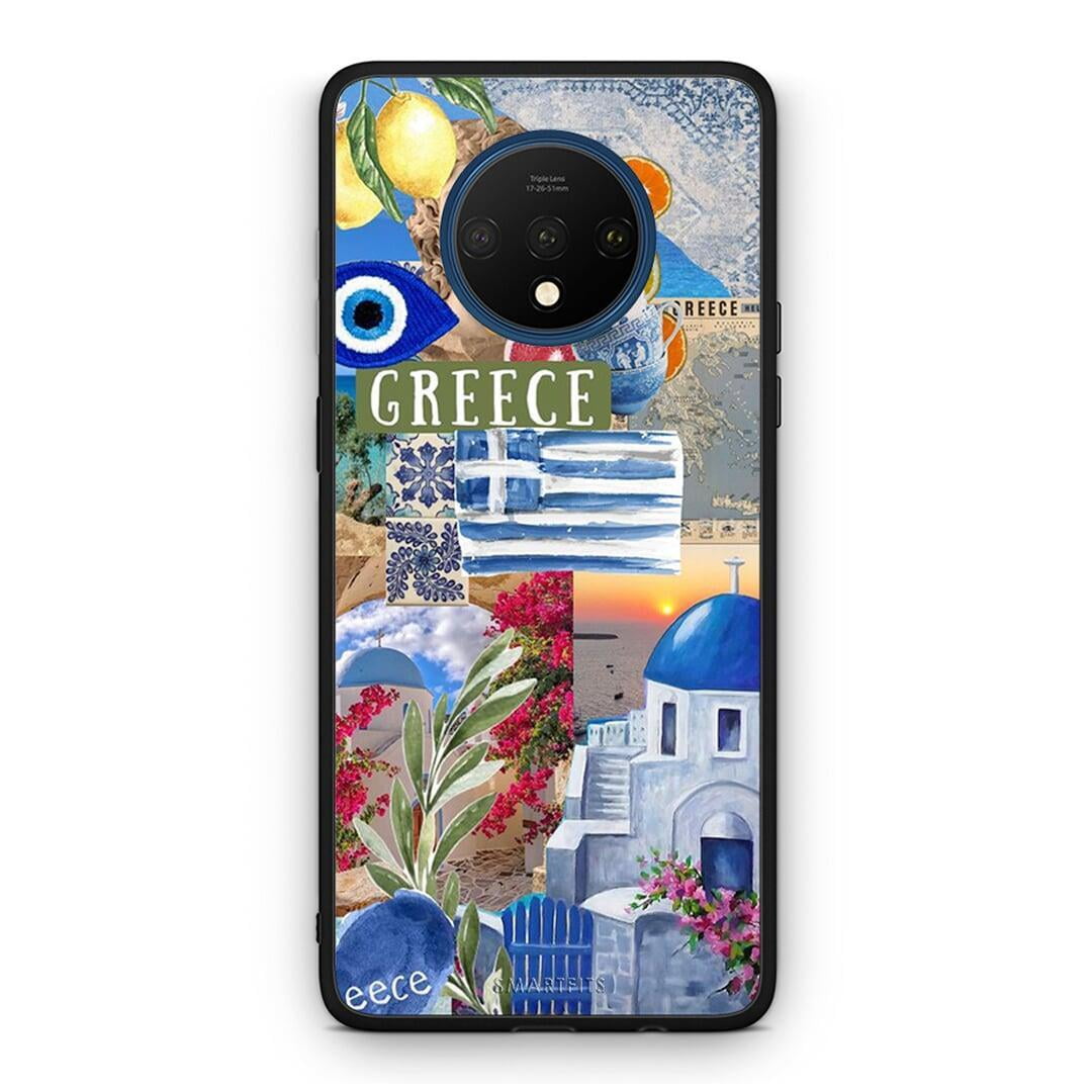 OnePlus 7T All Greek Θήκη από τη Smartfits με σχέδιο στο πίσω μέρος και μαύρο περίβλημα | Smartphone case with colorful back and black bezels by Smartfits