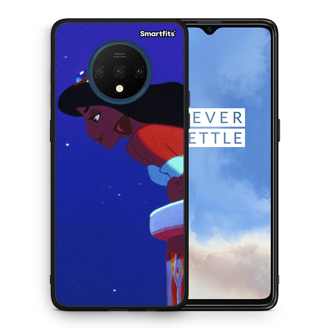 Θήκη OnePlus 7T Alladin And Jasmine Love 2 από τη Smartfits με σχέδιο στο πίσω μέρος και μαύρο περίβλημα | OnePlus 7T Alladin And Jasmine Love 2 case with colorful back and black bezels