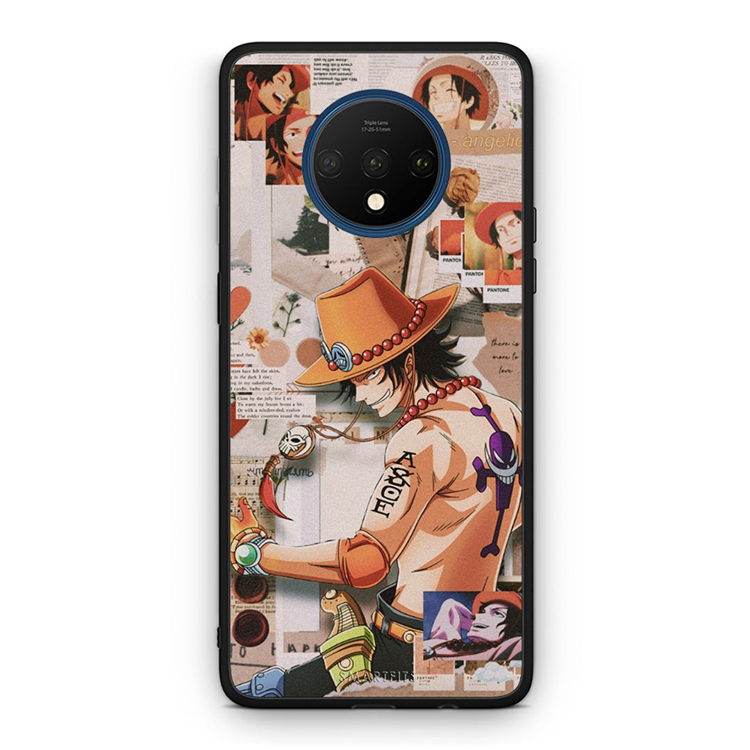 OnePlus 7T Anime Collage θήκη από τη Smartfits με σχέδιο στο πίσω μέρος και μαύρο περίβλημα | Smartphone case with colorful back and black bezels by Smartfits