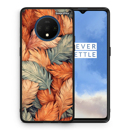 Θήκη OnePlus 7T Autumn Leaves από τη Smartfits με σχέδιο στο πίσω μέρος και μαύρο περίβλημα | OnePlus 7T Autumn Leaves case with colorful back and black bezels