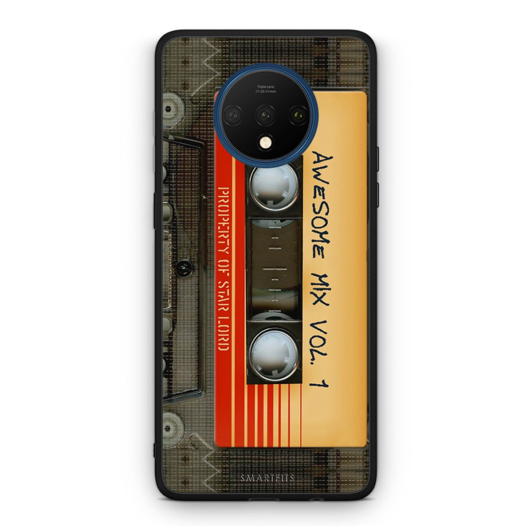 OnePlus 7T Awesome Mix θήκη από τη Smartfits με σχέδιο στο πίσω μέρος και μαύρο περίβλημα | Smartphone case with colorful back and black bezels by Smartfits