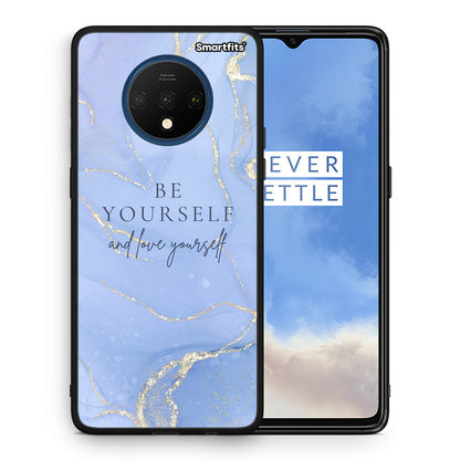 Θήκη OnePlus 7T Be Yourself από τη Smartfits με σχέδιο στο πίσω μέρος και μαύρο περίβλημα | OnePlus 7T Be Yourself case with colorful back and black bezels