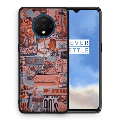 Θήκη OnePlus 7T Born In 90s από τη Smartfits με σχέδιο στο πίσω μέρος και μαύρο περίβλημα | OnePlus 7T Born In 90s case with colorful back and black bezels
