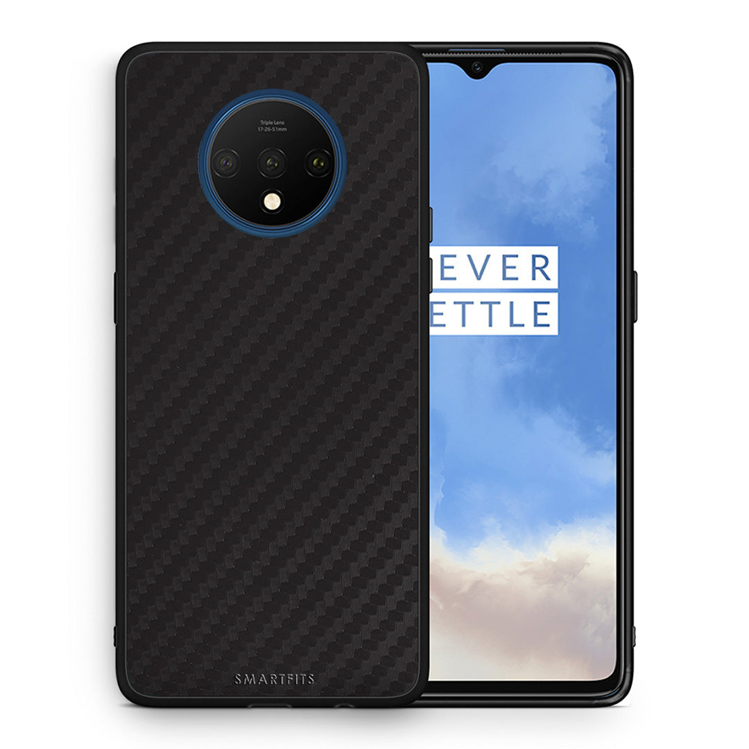 Θήκη OnePlus 7T Carbon Black από τη Smartfits με σχέδιο στο πίσω μέρος και μαύρο περίβλημα | OnePlus 7T Carbon Black case with colorful back and black bezels