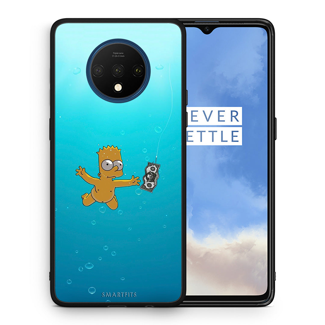 Θήκη OnePlus 7T Chasing Money από τη Smartfits με σχέδιο στο πίσω μέρος και μαύρο περίβλημα | OnePlus 7T Chasing Money case with colorful back and black bezels