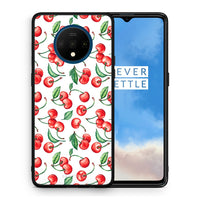 Thumbnail for Θήκη OnePlus 7T Cherry Summer από τη Smartfits με σχέδιο στο πίσω μέρος και μαύρο περίβλημα | OnePlus 7T Cherry Summer case with colorful back and black bezels