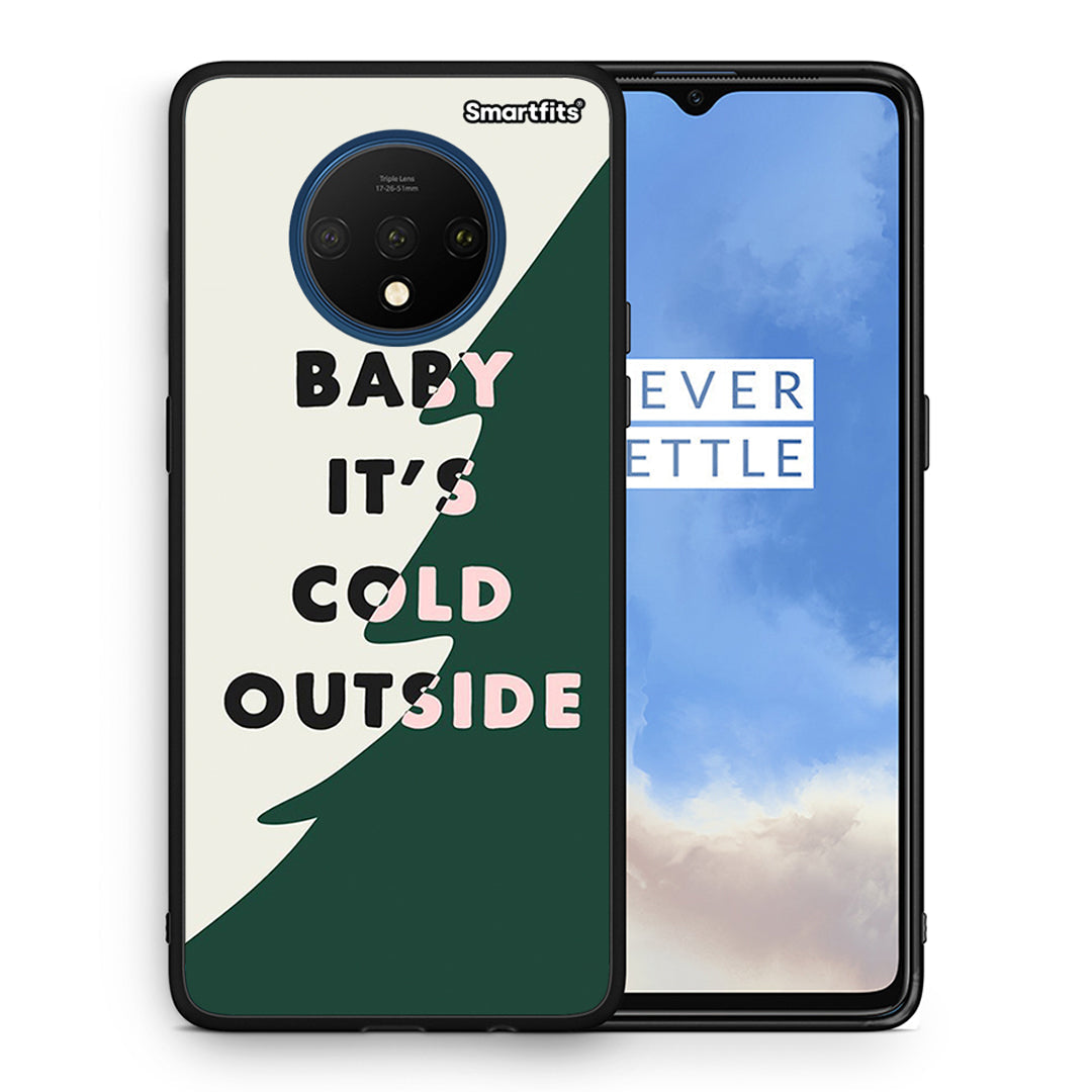 Θήκη OnePlus 7T Cold Outside από τη Smartfits με σχέδιο στο πίσω μέρος και μαύρο περίβλημα | OnePlus 7T Cold Outside case with colorful back and black bezels