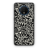 Thumbnail for OnePlus 7T Doodle Art Θήκη από τη Smartfits με σχέδιο στο πίσω μέρος και μαύρο περίβλημα | Smartphone case with colorful back and black bezels by Smartfits