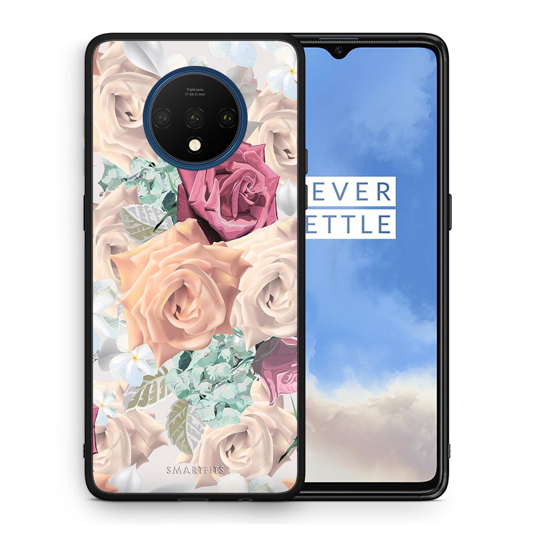 Θήκη OnePlus 7T Bouquet Floral από τη Smartfits με σχέδιο στο πίσω μέρος και μαύρο περίβλημα | OnePlus 7T Bouquet Floral case with colorful back and black bezels