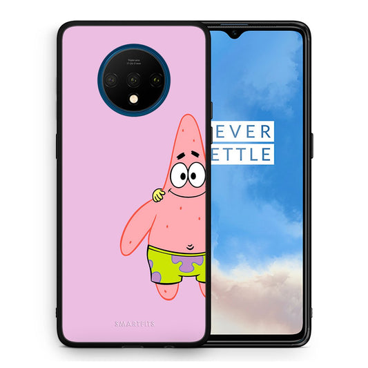 Θήκη OnePlus 7T  Friends Patrick από τη Smartfits με σχέδιο στο πίσω μέρος και μαύρο περίβλημα | OnePlus 7T  Friends Patrick case with colorful back and black bezels