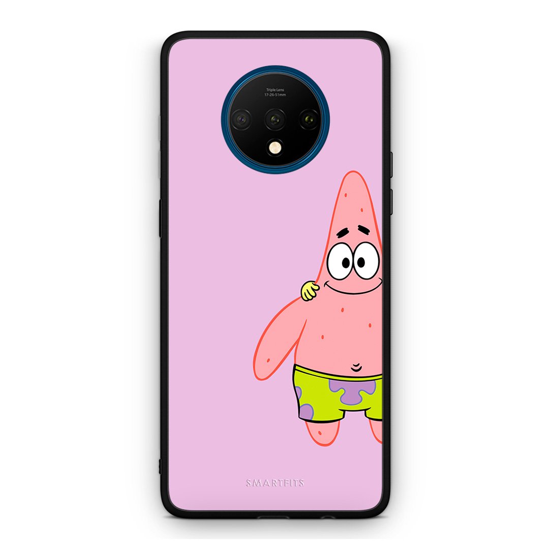OnePlus 7T  Friends Patrick θήκη από τη Smartfits με σχέδιο στο πίσω μέρος και μαύρο περίβλημα | Smartphone case with colorful back and black bezels by Smartfits