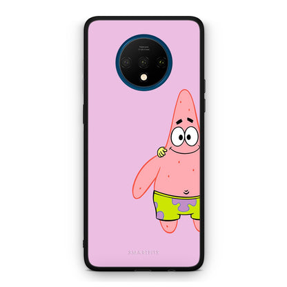 OnePlus 7T  Friends Patrick θήκη από τη Smartfits με σχέδιο στο πίσω μέρος και μαύρο περίβλημα | Smartphone case with colorful back and black bezels by Smartfits