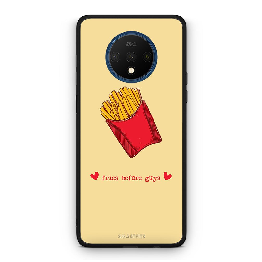 OnePlus 7T Fries Before Guys Θήκη Αγίου Βαλεντίνου από τη Smartfits με σχέδιο στο πίσω μέρος και μαύρο περίβλημα | Smartphone case with colorful back and black bezels by Smartfits