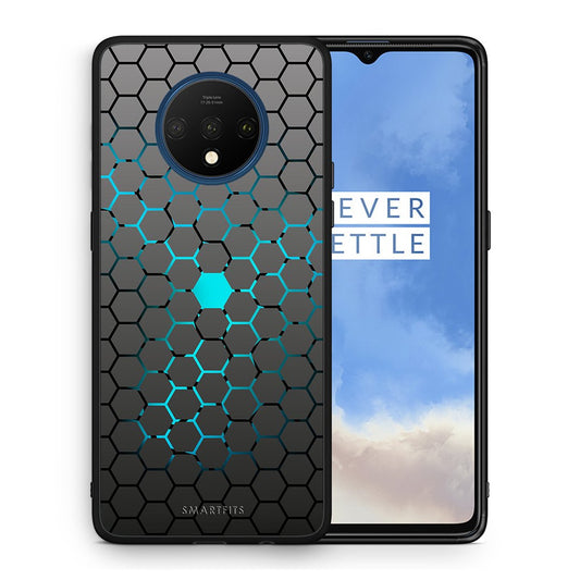 Θήκη OnePlus 7T Hexagonal Geometric από τη Smartfits με σχέδιο στο πίσω μέρος και μαύρο περίβλημα | OnePlus 7T Hexagonal Geometric case with colorful back and black bezels