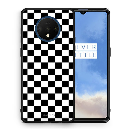 Θήκη OnePlus 7T Squares Geometric από τη Smartfits με σχέδιο στο πίσω μέρος και μαύρο περίβλημα | OnePlus 7T Squares Geometric case with colorful back and black bezels